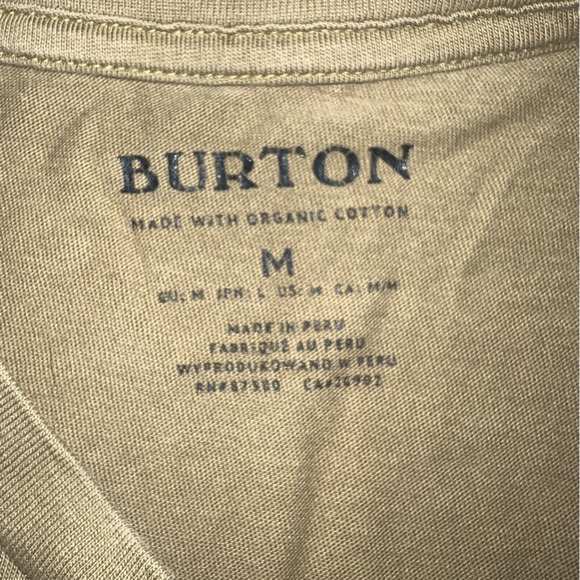 Burton Durable Goods Snowboard Men’s Organic Cotton Graphic T-Shirt Green Medium - Picture 10 of 10
